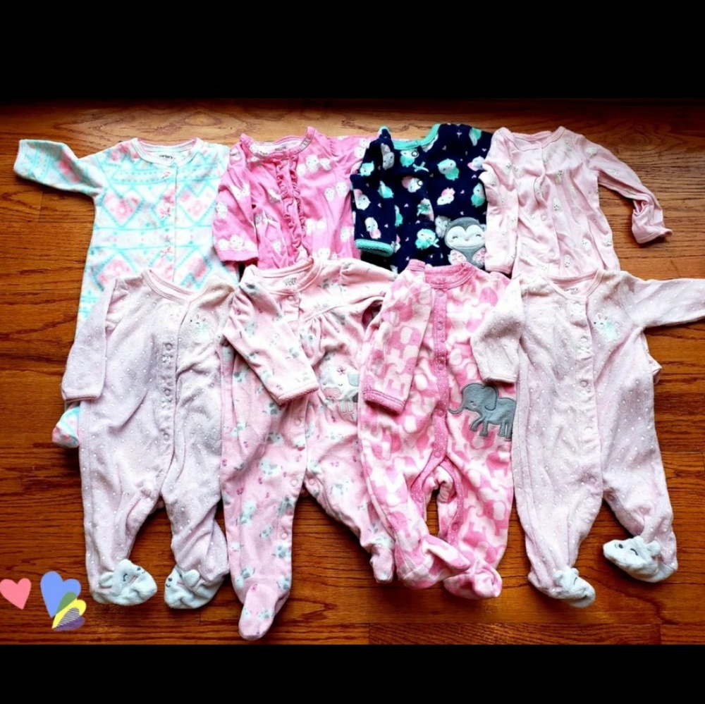 Newborn Girls Sleep and Play